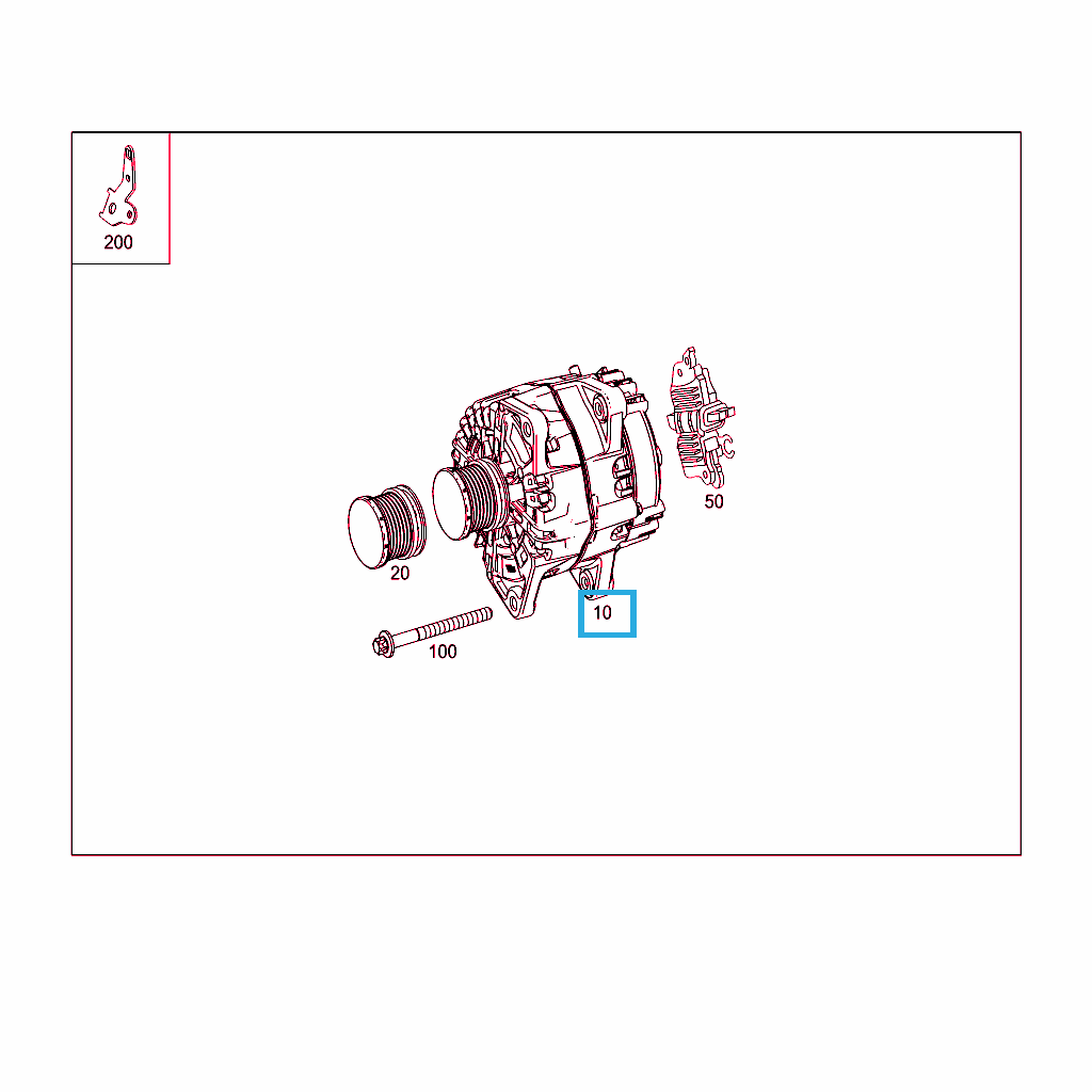 Генератор 221 мерседес